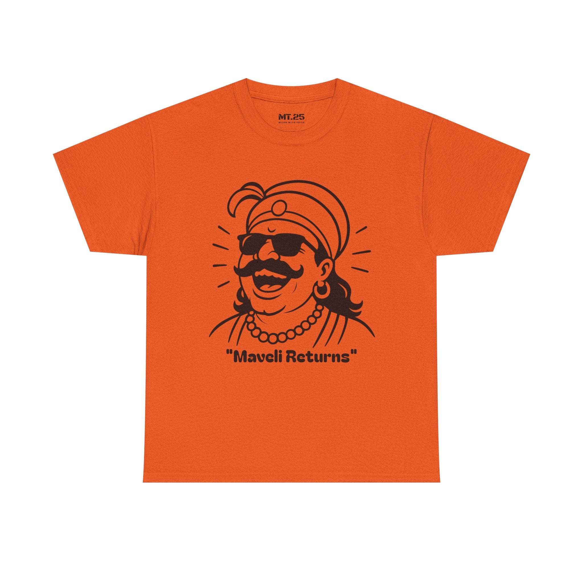 Maveli Returns T-Shirt, Fun Graphic Tee, Unisex Summer Shirt, Festival Celebration Top, Unique Gift for Friends
