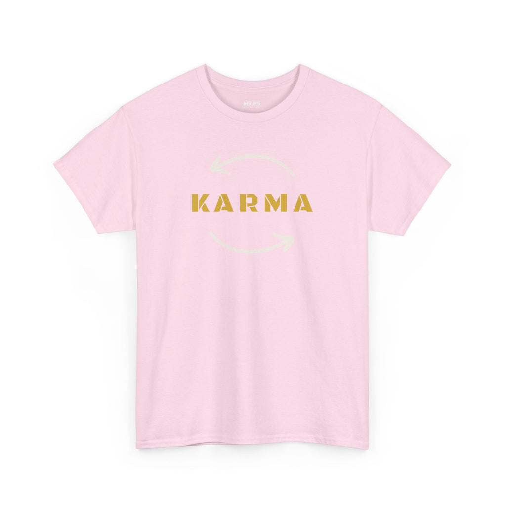 Karma Unisex Heavy Cotton Tee | Positive Vibe Shirt, Gift for Yoga Lovers, Spirituality, Casual Wear, Everyday Comfort