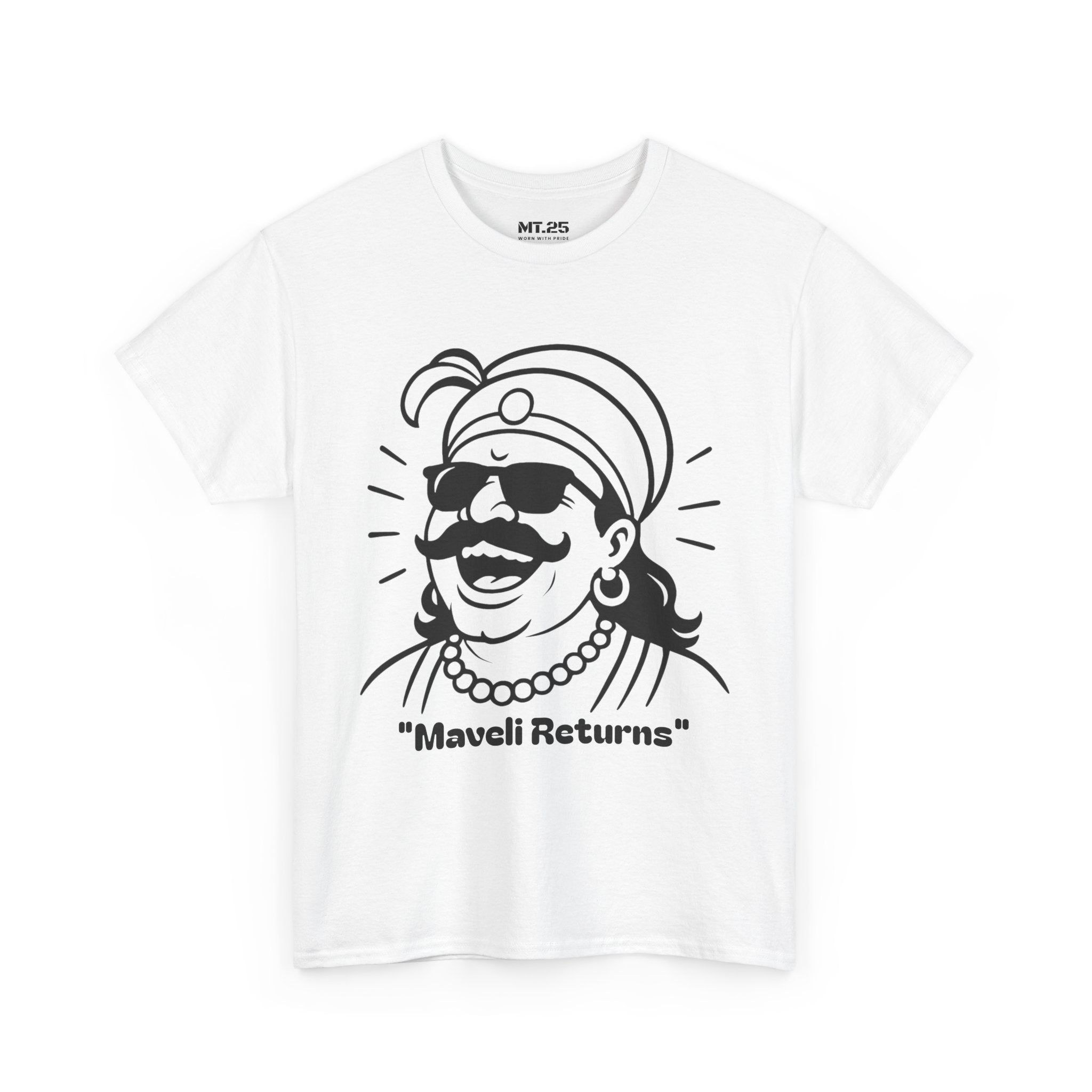 Maveli Returns T-Shirt, Fun Graphic Tee, Unisex Summer Shirt, Festival Celebration Top, Unique Gift for Friends