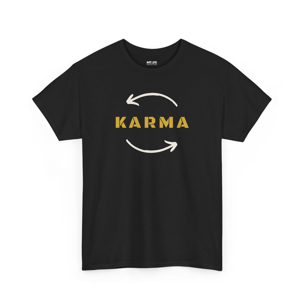 Karma Unisex Heavy Cotton Tee | Positive Vibe Shirt, Gift for Yoga Lovers, Spirituality, Casual Wear, Everyday Comfort