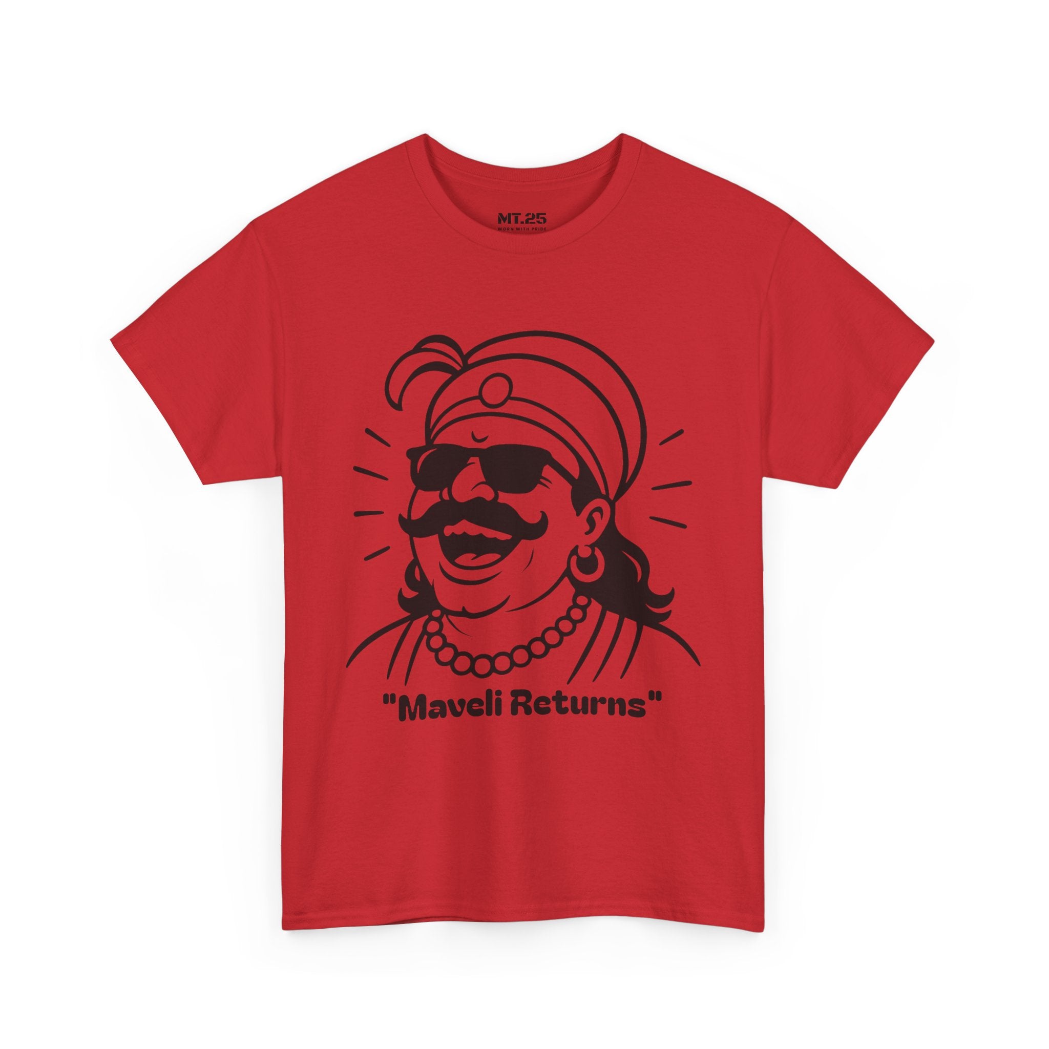 Maveli Returns T-Shirt, Fun Graphic Tee, Unisex Summer Shirt, Festival Celebration Top, Unique Gift for Friends