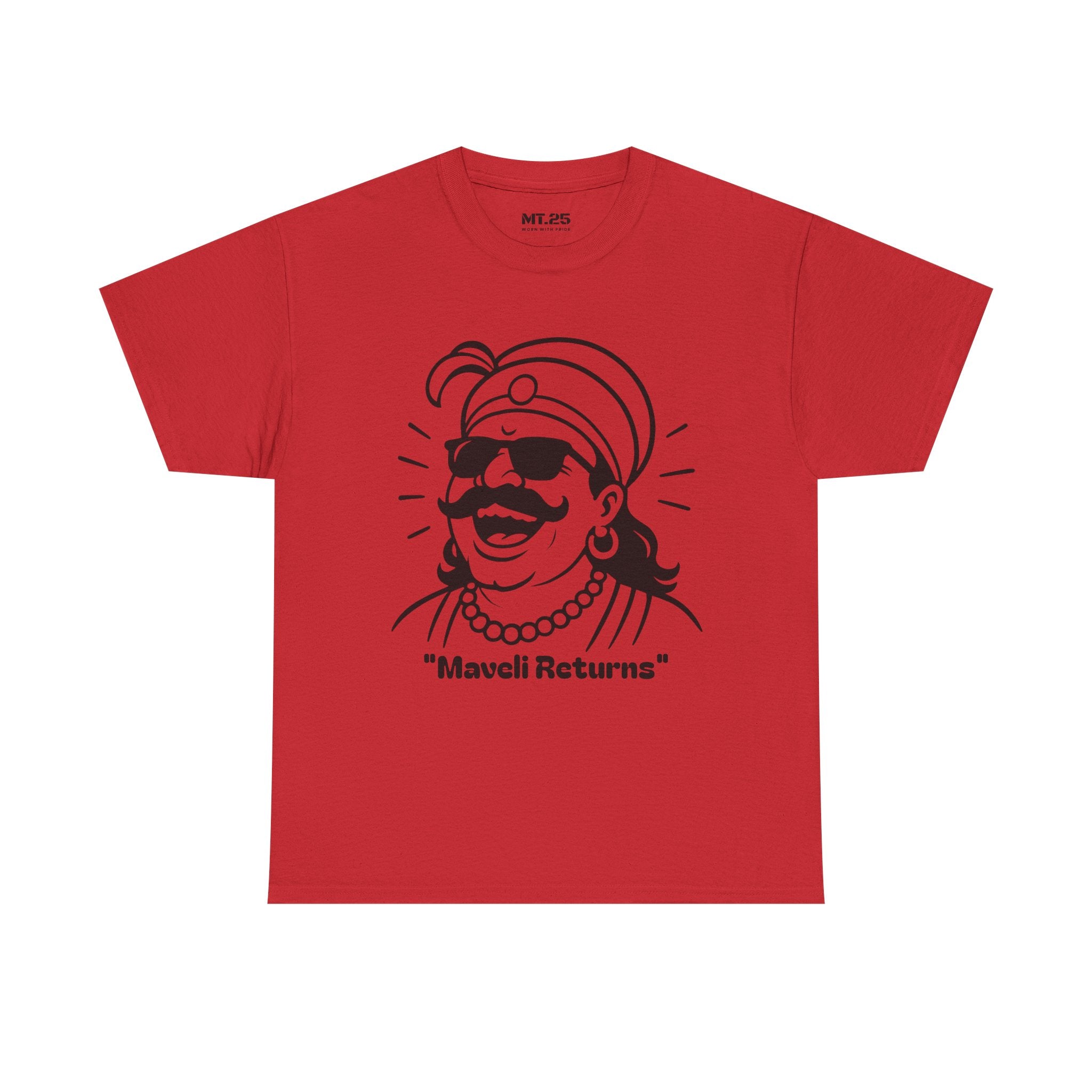 Maveli Returns T-Shirt, Fun Graphic Tee, Unisex Summer Shirt, Festival Celebration Top, Unique Gift for Friends