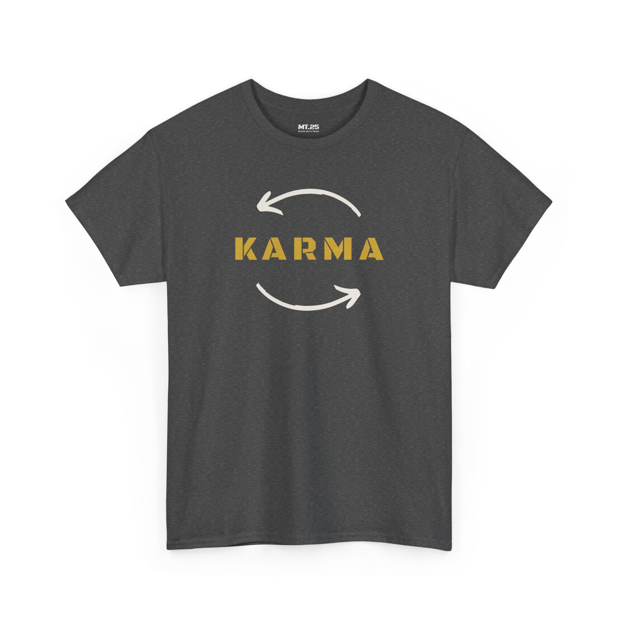 Karma Unisex Heavy Cotton Tee | Positive Vibe Shirt, Gift for Yoga Lovers, Spirituality, Casual Wear, Everyday Comfort
