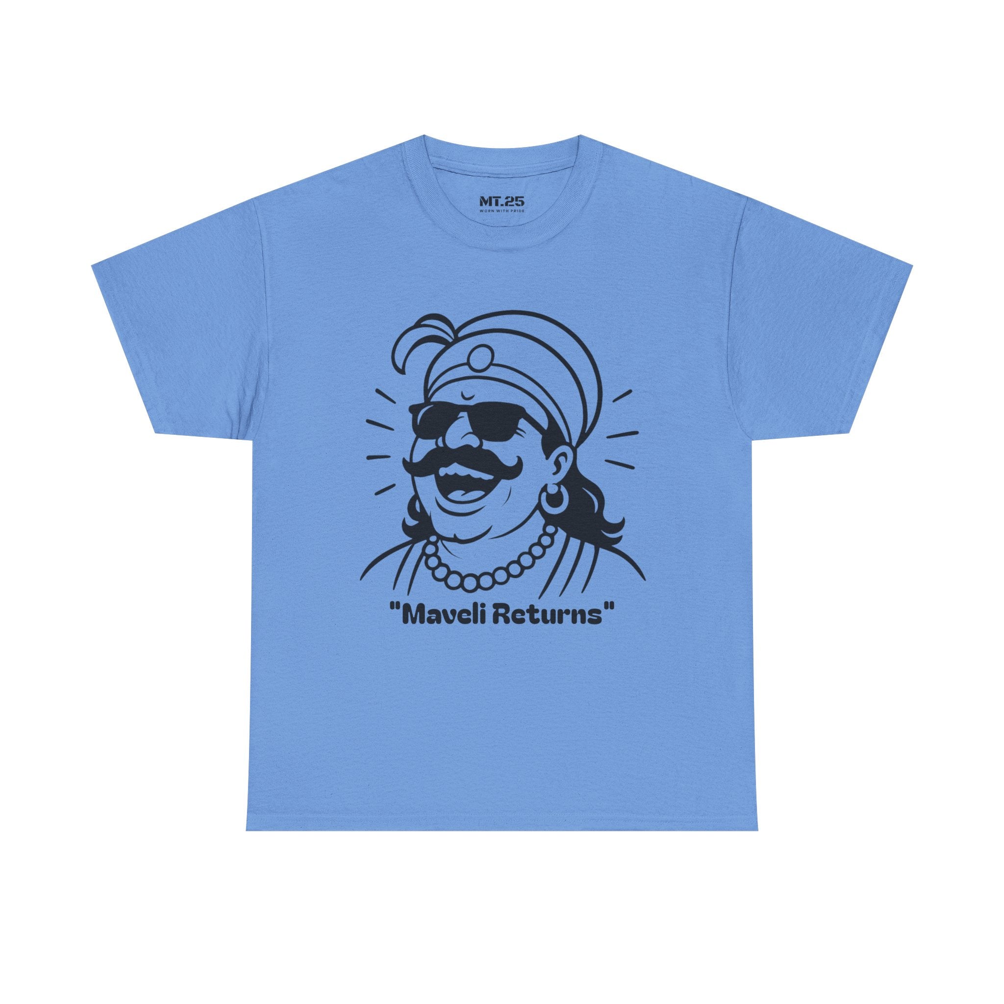 Maveli Returns T-Shirt, Fun Graphic Tee, Unisex Summer Shirt, Festival Celebration Top, Unique Gift for Friends