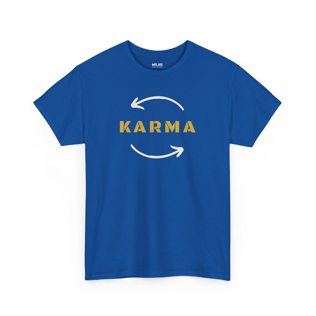 Karma Unisex Heavy Cotton Tee | Positive Vibe Shirt, Gift for Yoga Lovers, Spirituality, Casual Wear, Everyday Comfort