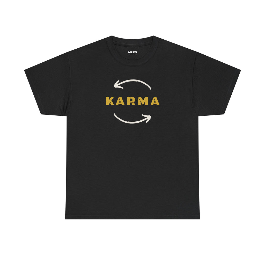 Karma Unisex Heavy Cotton Tee | Positive Vibe Shirt, Gift for Yoga Lovers, Spirituality, Casual Wear, Everyday Comfort